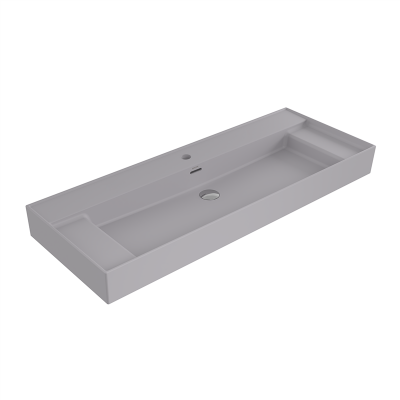 Bocchi Milano Sağdan Etajerli Lavabo 120 cm Mat Gri - 3