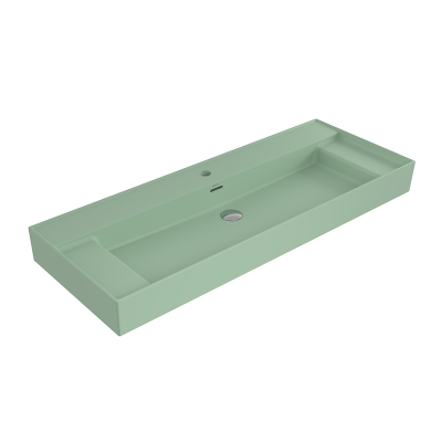 Bocchi Milano Sağdan Etajerli Lavabo 120 cm Mat Mint Yeşil - 3