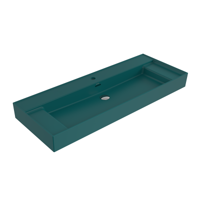 Bocchi Milano Sağdan Etajerli Lavabo 120 cm Mat Petrol Mavisi - 3