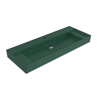 Bocchi Milano Sağdan Etajerli Lavabo 120 cm Mat Yeşil - 3