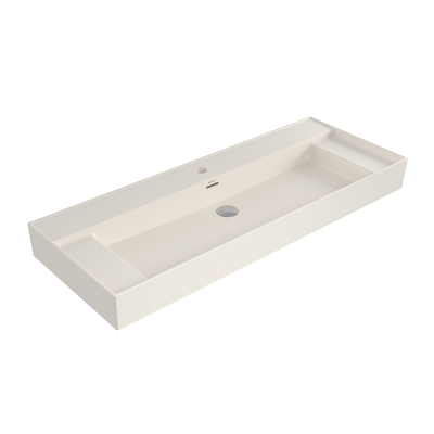 Bocchi Milano Sağdan Etajerli Lavabo 120 cm Parlak Bisküvi - 3