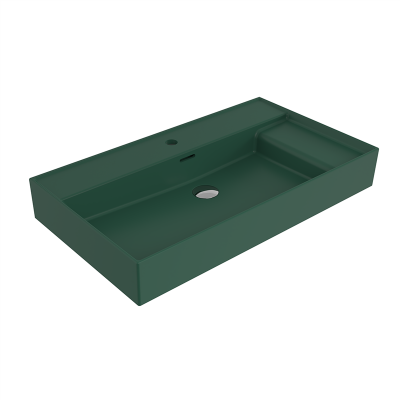 Bocchi Milano Sağdan Etajerli Lavabo 80 cm Mat Yeşil - 2