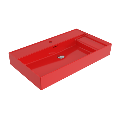 Bocchi Milano Sağdan Etajerli Lavabo 80 cm Parlak Kırmızı - 2