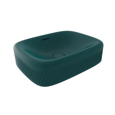 Bocchi New Age Tezgah Üstü Lavabo 55 cm Mat Petrol Mavisi - 1