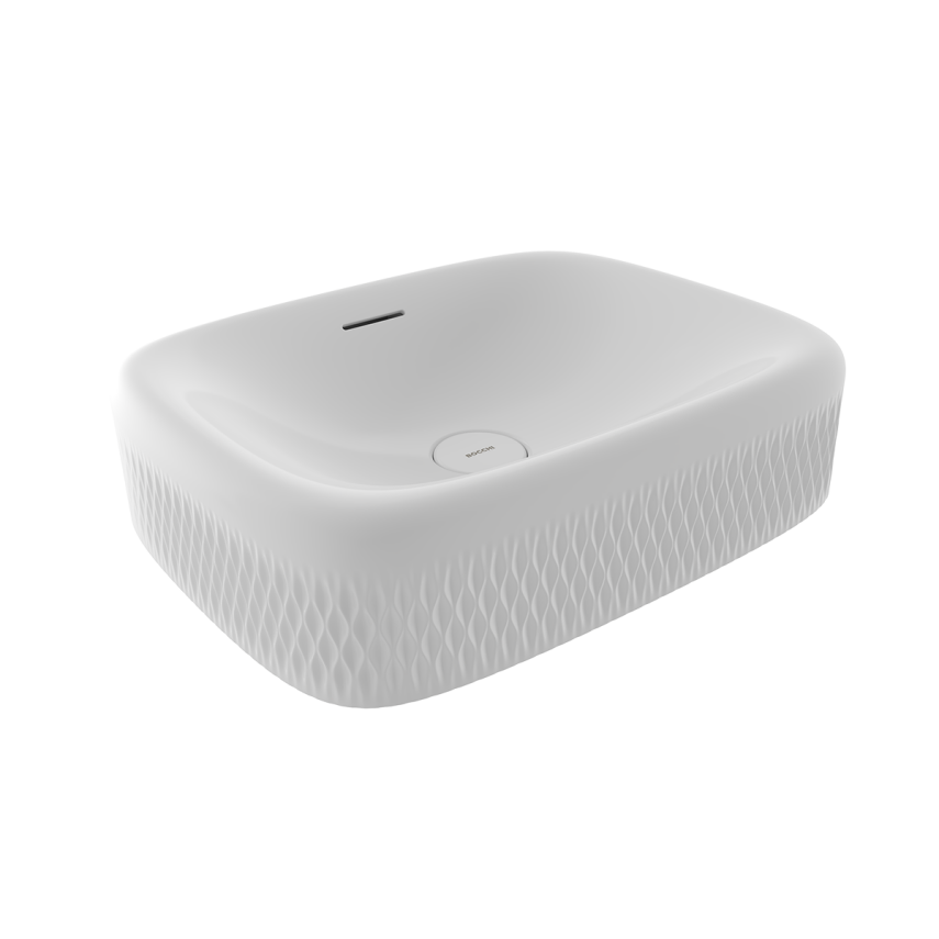 Bocchi New Age Tezgah Üstü Lavabo 55 cm Parlak Beyaz - Bocchi