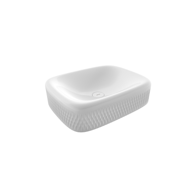 Bocchi New Age Tezgah Üstü Lavabo 55 cm Parlak Beyaz - 2