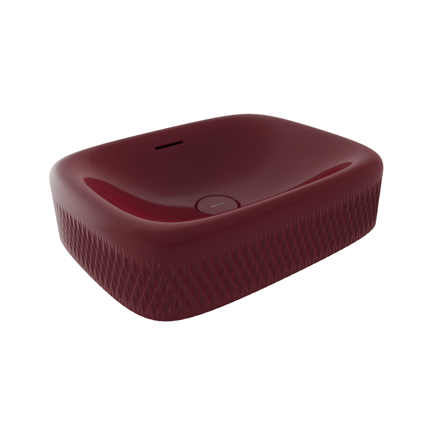 Bocchi New Age Tezgah Üstü Lavabo 55 cm P.Burgonya Bordosu - Bocchi