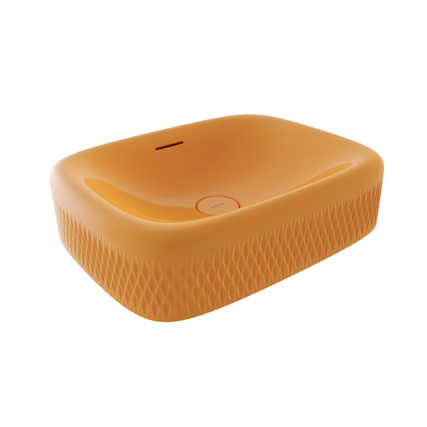 Bocchi New Age Tezgah Üstü Lavabo 55 cm P.Mandallina Sarısı - Bocchi