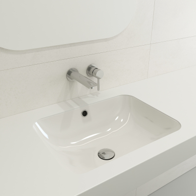 Bocchi Scala 55 cm Tezgah Altı Lavabo Parlak Beyaz - 2