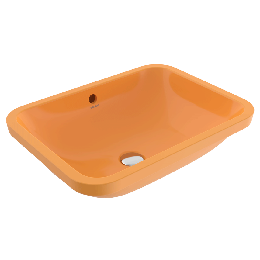 Bocchi Scala 55 cm Tezgahaltı Lavabo Parlak Mandalina Sarısı - Bocchi