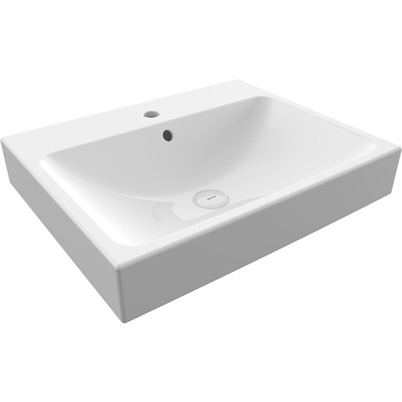 Bocchi Scala 60 cm Tezgah Üstü Lavabo Parlak Beyaz - Bocchi (1)