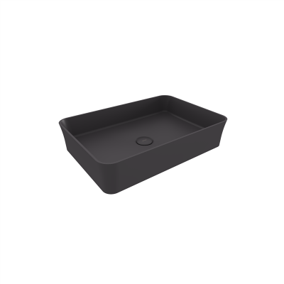 Bocchi Slim Line Dikdörtgen Lavabo 55x38 cm Mat Antrasit - 3