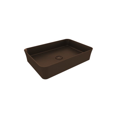 Bocchi Slim Line Dikdörtgen Lavabo 55x38 cm Mat Bronz - 3