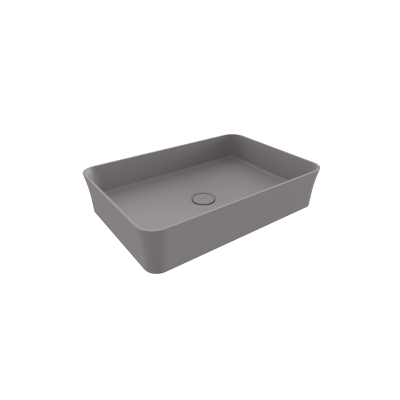 Bocchi Slim Line Dikdörtgen Lavabo 55x38 cm Mat Gri - 3