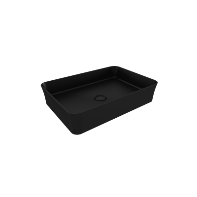 Bocchi Slim Line Dikdörtgen Lavabo 55x38 cm Mat Siyah - 2
