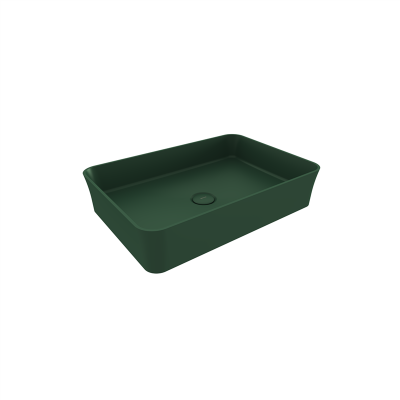 Bocchi Slim Line Dikdörtgen Lavabo 55x38 cm Mat Yeşil - 3