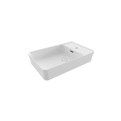 Bocchi Slim Line Dikdörtgen Lavabo 60x38 cm Mat Beyaz - 3