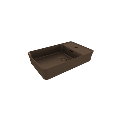 Bocchi Slim Line Dikdörtgen Lavabo 60x38 cm Mat Bronz - 3