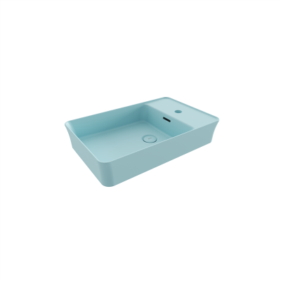 Bocchi Slim Line Dikdörtgen Lavabo 60x38 cm Mat Buz Mavisi - 2