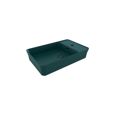 Bocchi Slim Line Dikdörtgen Lavabo 60x38 cm Mat Petrol Mavisi - 2