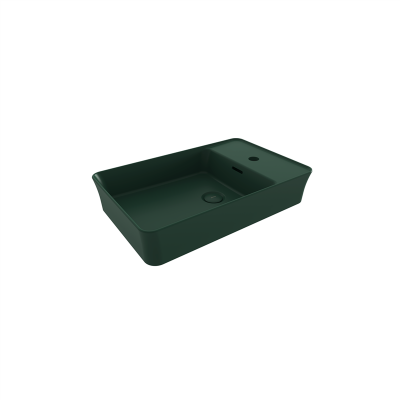 Bocchi Slim Line Dikdörtgen Lavabo 60x38 cm Mat Yeşil - 2