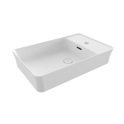 Bocchi Slim Line Dikdörtgen Lavabo 60x38 cm Parlak Beyaz - 2
