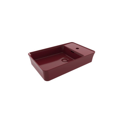 Bocchi Slim Line Dikdörtgen Lavabo 60x38 cm P.Burgonya Bordosu - 2