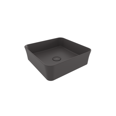 Bocchi Slim Line Kare Lavabo 38x38 cm Mat Antrasit - 3