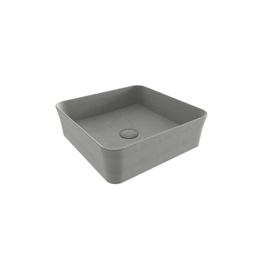 Bocchi Slim Line Kare Lavabo 38x38 cm Mat Beton - Bocchi