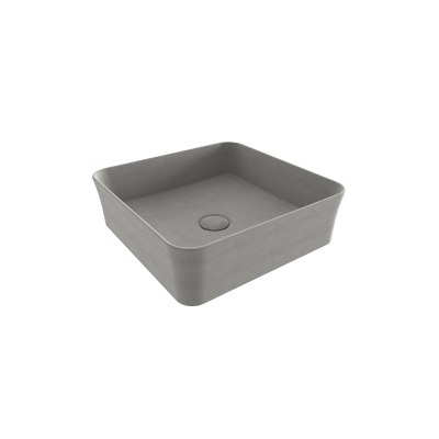 Bocchi Slim Line Kare Lavabo 38x38 cm Mat Beton - 2