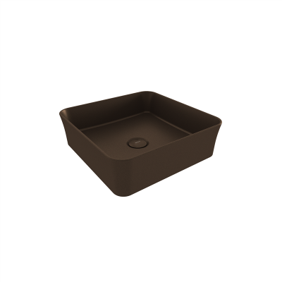 Bocchi Slim Line Kare Lavabo 38x38 cm Mat Bronz - 2