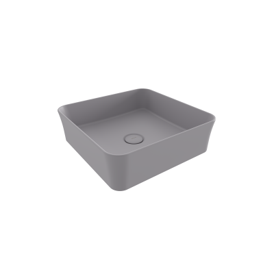 Bocchi Slim Line Kare Lavabo 38x38 cm Mat Gri - 1