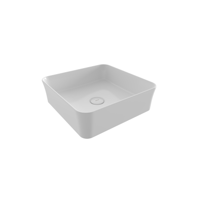 Bocchi Slim Line Kare Lavabo 38x38 cm Parlak Beyaz - 1