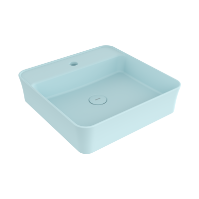 Bocchi Slim Line Kare Lavabo 45x45 cm Mat Buz Mavisi - 2