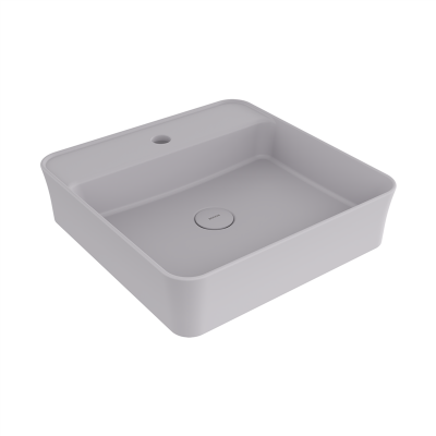 Bocchi Slim Line Kare Lavabo 45x45 cm Mat Gri - 2