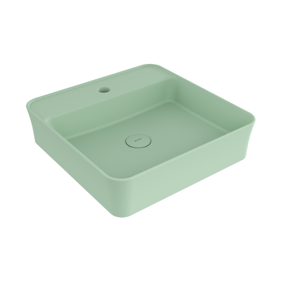 Bocchi Slim Line Kare Lavabo 45x45 cm Mat Mint Yeşil - 2