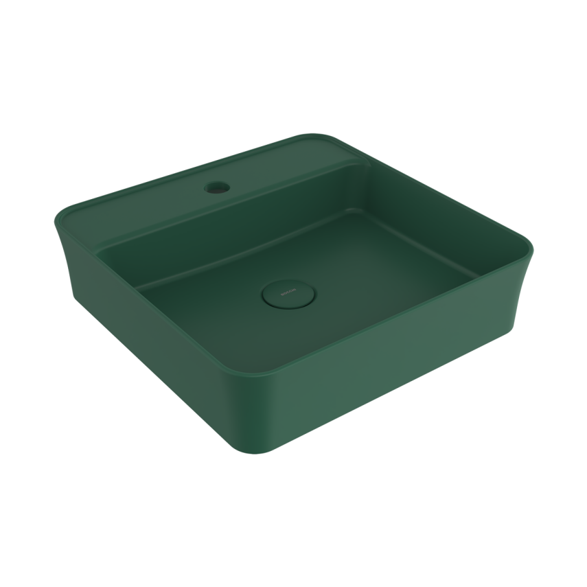 Bocchi Slim Line Kare Lavabo 45x45 cm Mat Yeşil - Bocchi