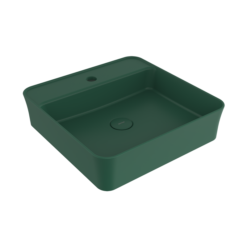 Bocchi Slim Line Kare Lavabo 45x45 cm Mat Yeşil - Bocchi (1)