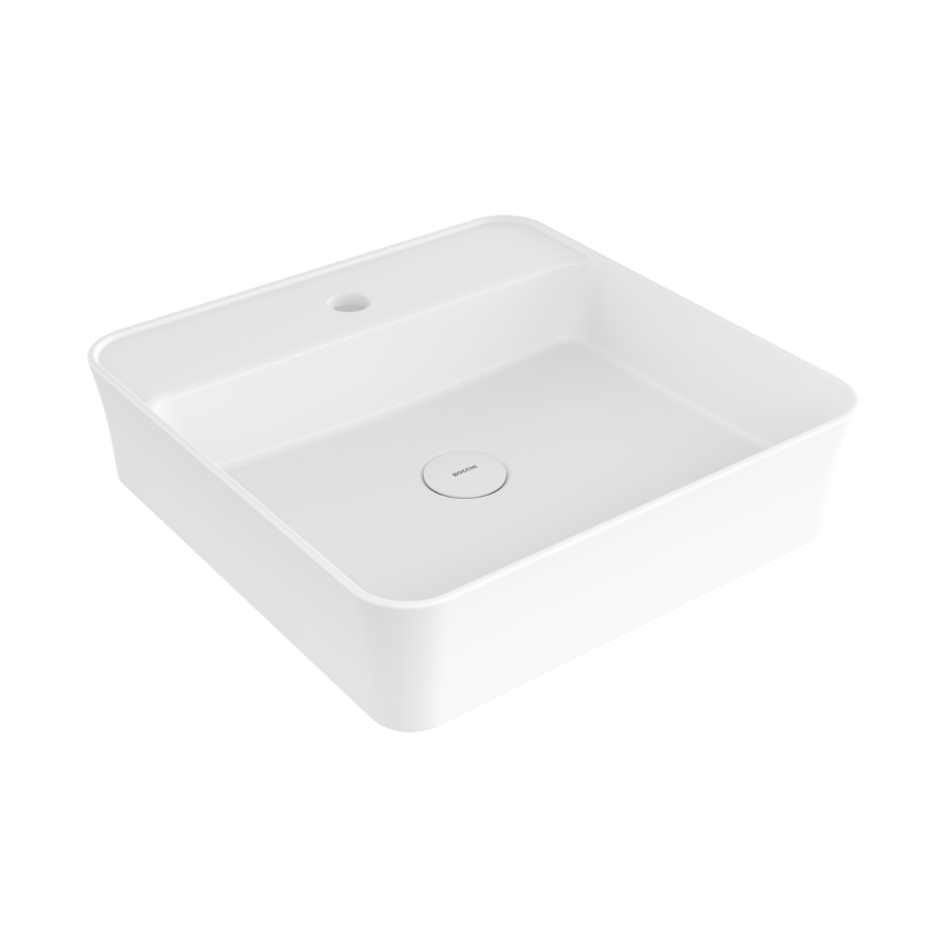 Bocchi Slim Line Kare Lavabo 45x45 cm Parlak Beyaz - Bocchi