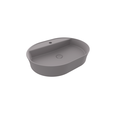 Bocchi Slim Line Oval 60x45 cm Mat Gri - 2