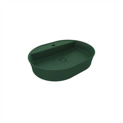 Bocchi Slim Line Oval 60x45 cm Mat Yeşil - 3