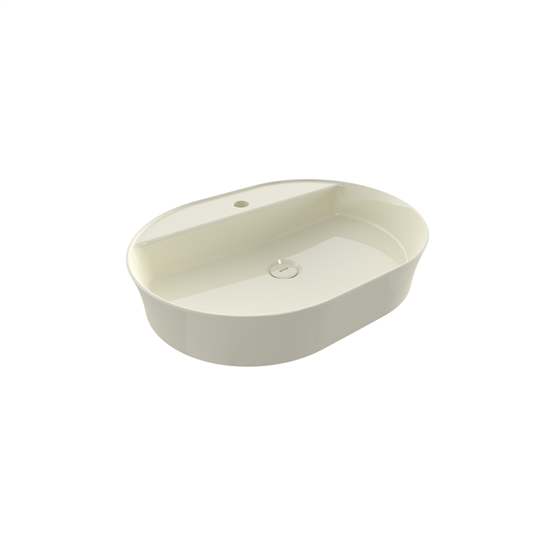 Bocchi Slim Line Oval 60x45 cm Parlak Bisküvi - Bocchi