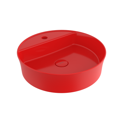 Bocchi Slim Line Oval 60x45 cm Parlak Kırmızı - 1