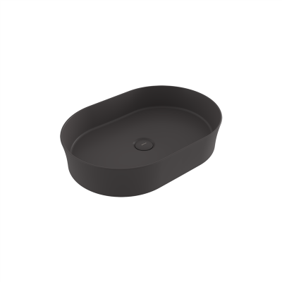 Bocchi Slim Line Oval Lavabo 55x38 cm Mat Antrasit - 2