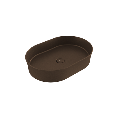 Bocchi Slim Line Oval Lavabo 55x38 cm Mat Bronz - 2