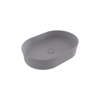 Bocchi Slim Line Oval Lavabo 55x38 cm Mat Gri - 1