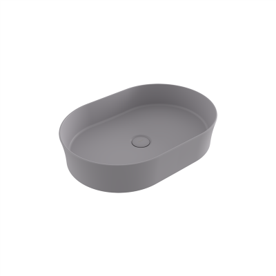 Bocchi Slim Line Oval Lavabo 55x38 cm Mat Gri - 3