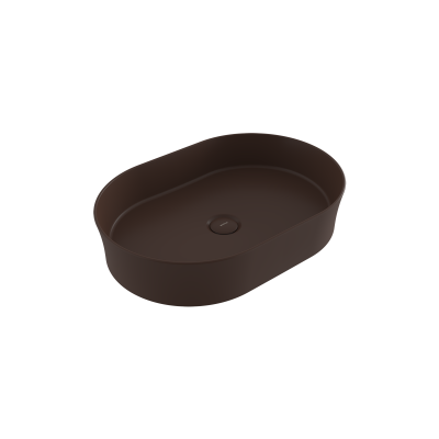 Bocchi Slim Line Oval Lavabo 55x38 cm Mat Kahve - 1