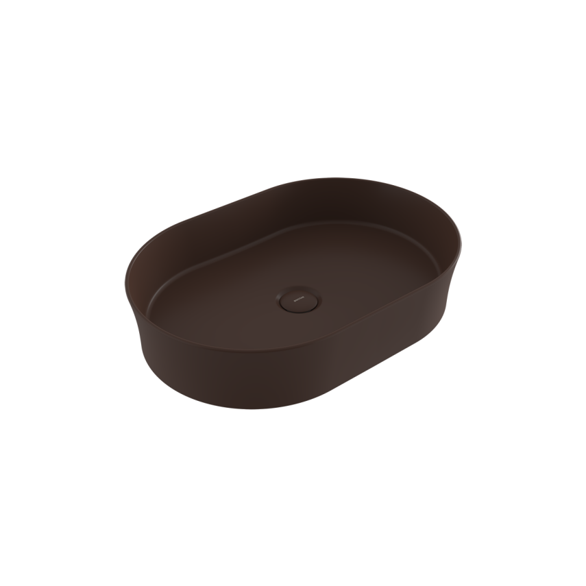 Bocchi Slim Line Oval Lavabo 55x38 cm Mat Kahve - Bocchi