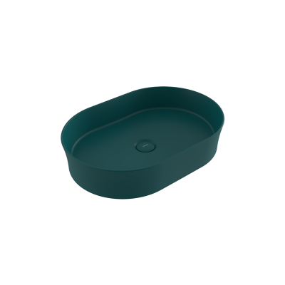 Bocchi Slim Line Oval Lavabo 55x38 cm Mat Petrol Mavisi - 2